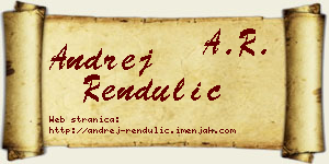 Andrej Rendulić vizit kartica